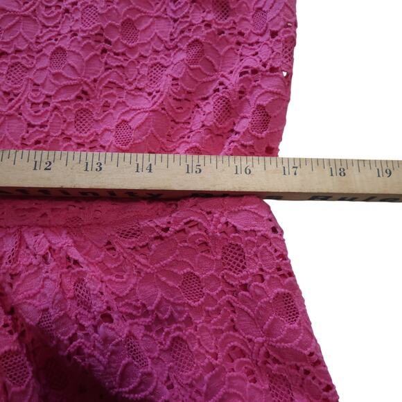 Ronni Nicole Pink Lace Sleeveless Dress XL Damask Eyelet Scoop Neck Cottage Boho - Picture 13 of 14